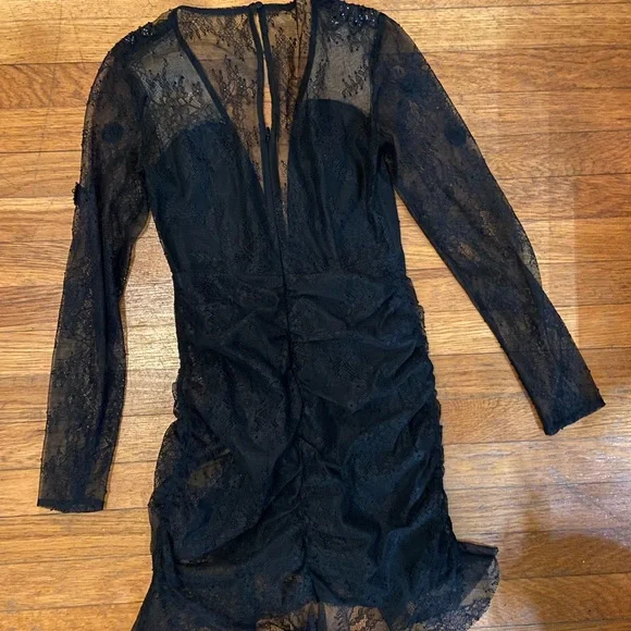 For love and lemons daisy black lace sequin dress NWT size S - Picture 4 of 6